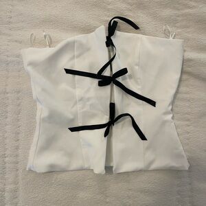 White Zara corset top